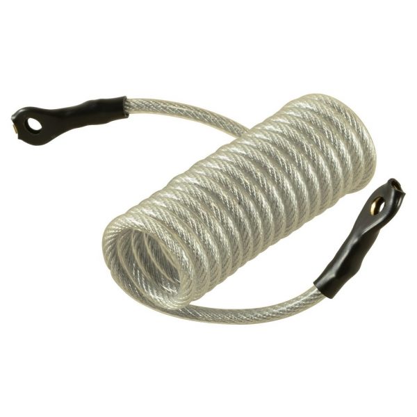 40″ Coiled Cable w/2 small Eyelets